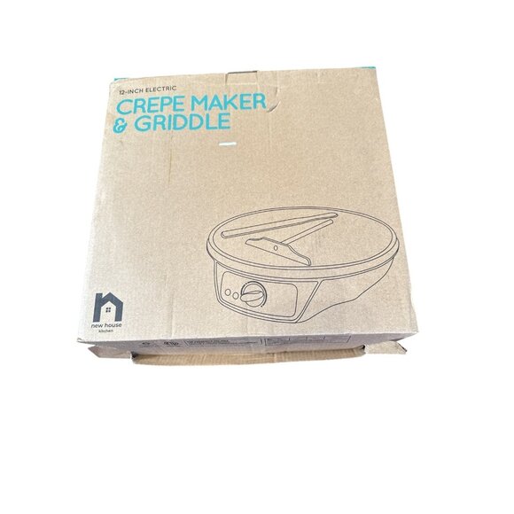 New House Kitchen 12" Electric Crepe Maker & Griddle NH33-C Nonstick w/ Accessor - Picture 5 of 5